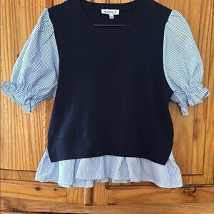 Nanette Lepore Sweater with Ruffled Cuffs and Hem